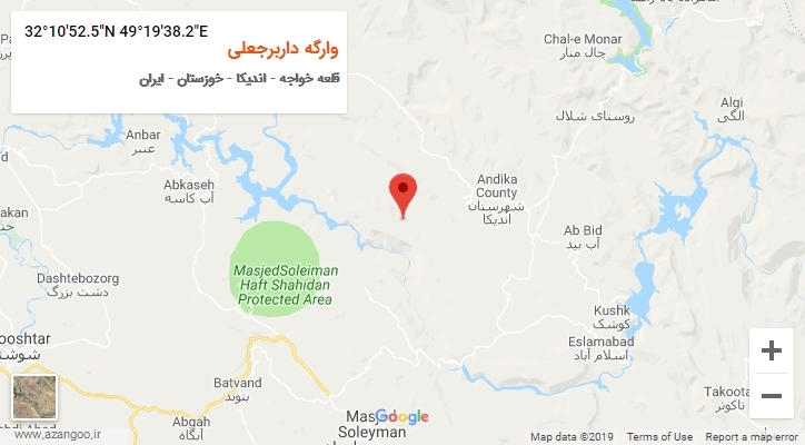 روستای وارگه داربرجعلی بر روی نقشه