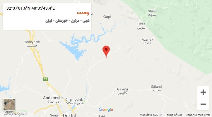 روستای وحدت بر روی نقشه