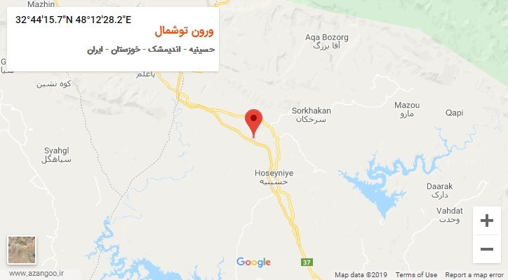 روستای ورون توشمال بر روی نقشه
