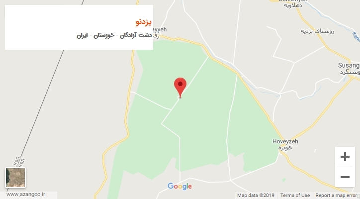 شهر یزدنو بر روی نقشه