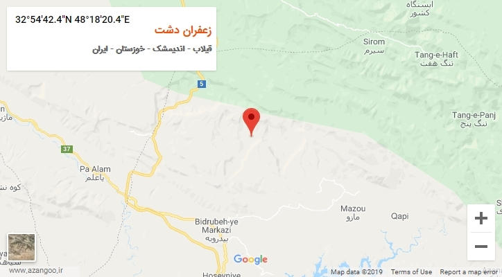 روستای زعفران دشت بر روی نقشه