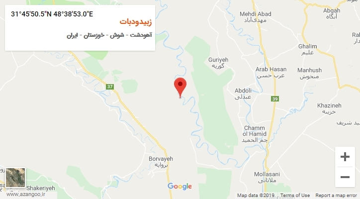 روستای زبیدودبات بر روی نقشه