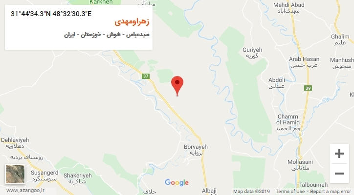 روستای زهراومهدی بر روی نقشه