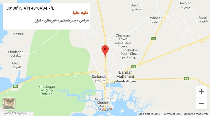 روستای ذلیه علیا بر روی نقشه