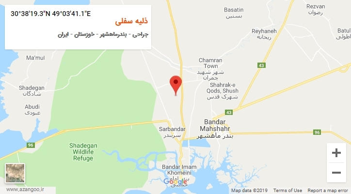روستای ذلیه سفلی بر روی نقشه