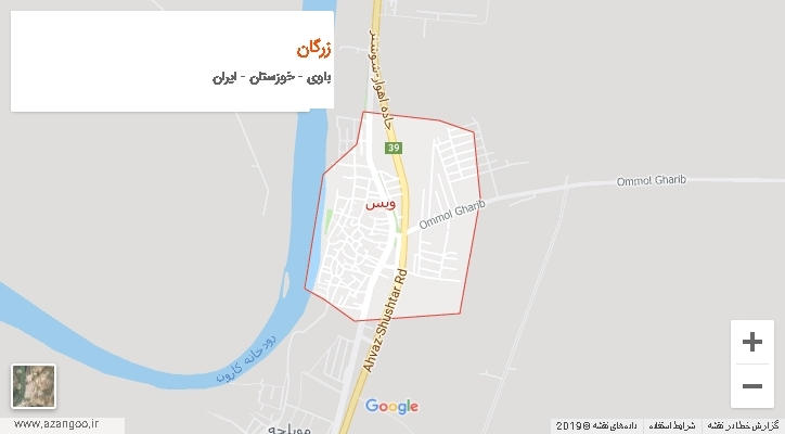 دهستان زرگان بر روی نقشه