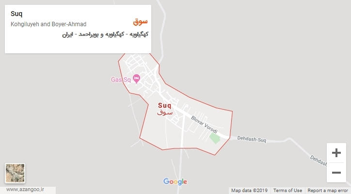 شهر سوق بر روی نقشه