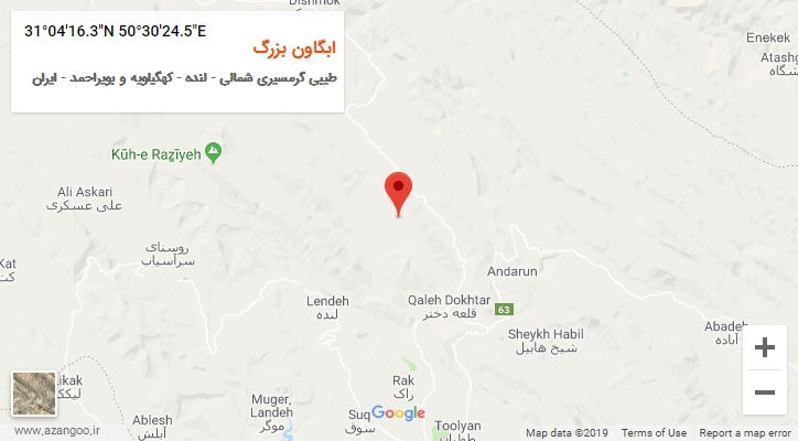 روستای ابگاون بزرگ بر روی نقشه