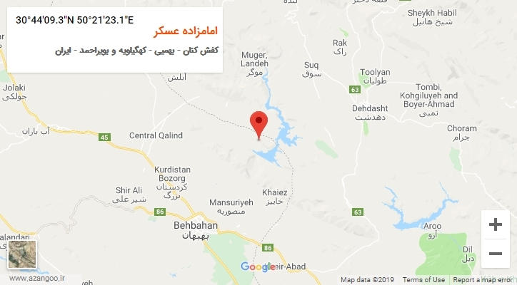 روستای امامزاده عسکر بر روی نقشه