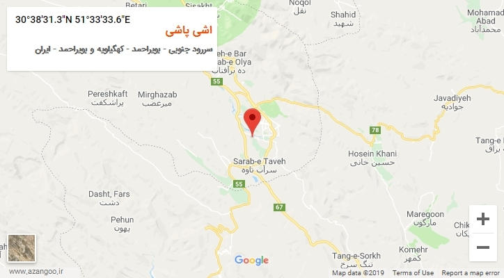 روستای اشی پاشی بر روی نقشه