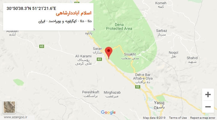 روستای اسلام آباددارشاهی بر روی نقشه