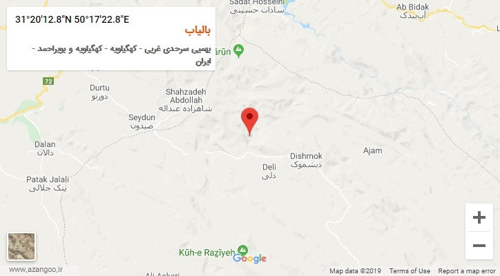 روستای بالیاب بر روی نقشه