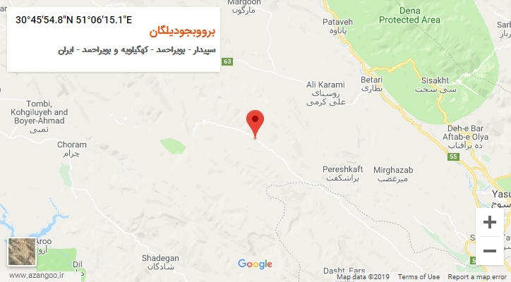 روستای برووبجودیلگان بر روی نقشه