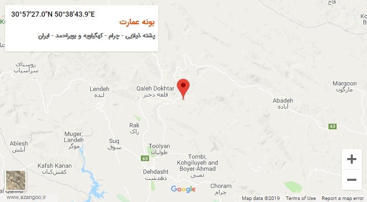 روستای بونه عمارت بر روی نقشه