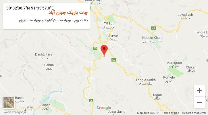 روستای چات باریک جهان آباد بر روی نقشه