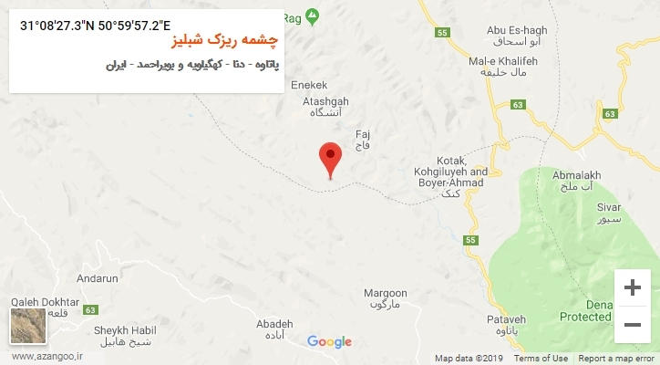 روستای چشمه ریزک شبلیز بر روی نقشه