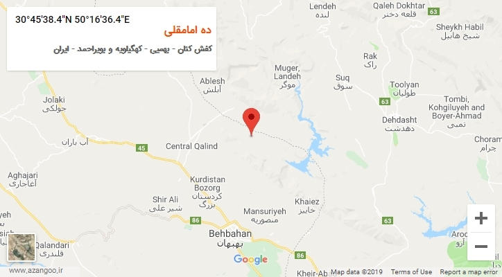 روستای ده امامقلی بر روی نقشه