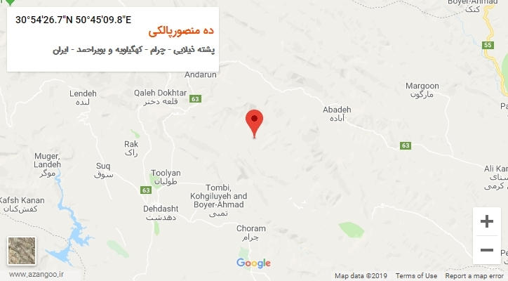 روستای ده منصورپالکی بر روی نقشه