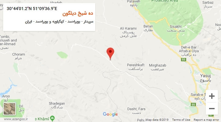 روستای ده شیخ دیلگون بر روی نقشه