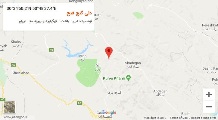 روستای دلی گنج فتح بر روی نقشه