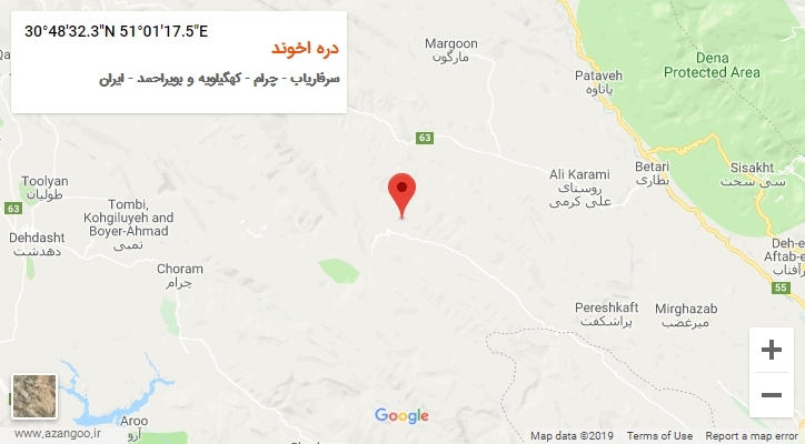 روستای دره اخوند بر روی نقشه