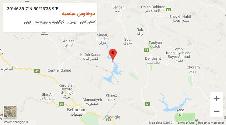 روستای دوخاوس عباسیه بر روی نقشه