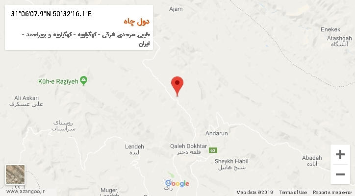 روستای دول چاه بر روی نقشه