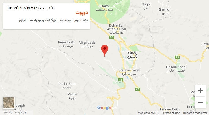 روستای دوپوت بر روی نقشه
