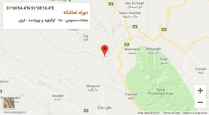 روستای دوراه غماشکه بر روی نقشه