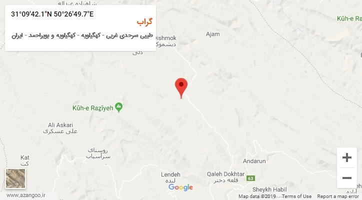 روستای گراب بر روی نقشه