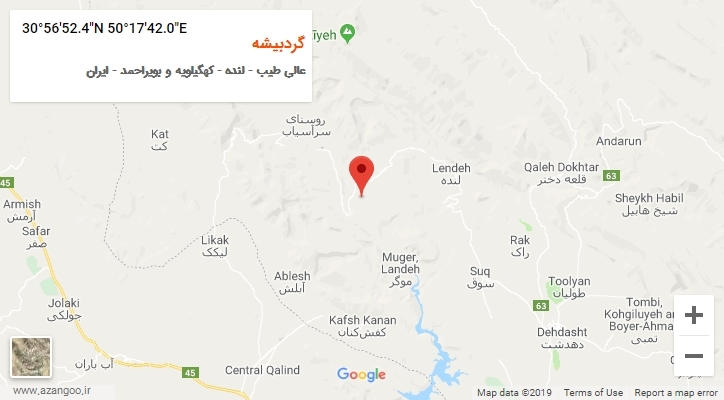 روستای گردبیشه بر روی نقشه