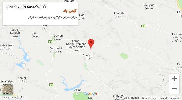 روستای گودرزآباد بر روی نقشه