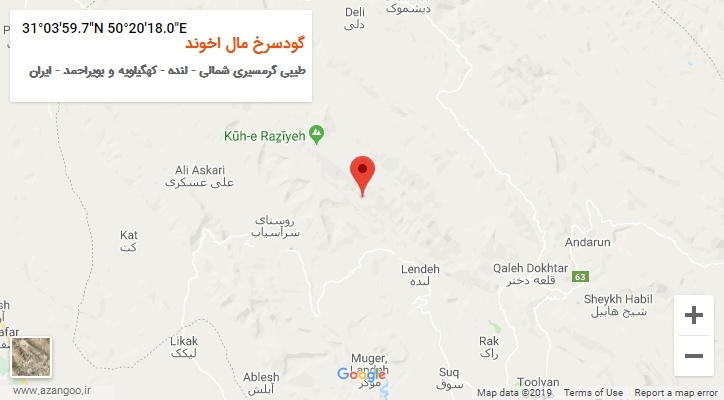 روستای گودسرخ مال اخوند بر روی نقشه