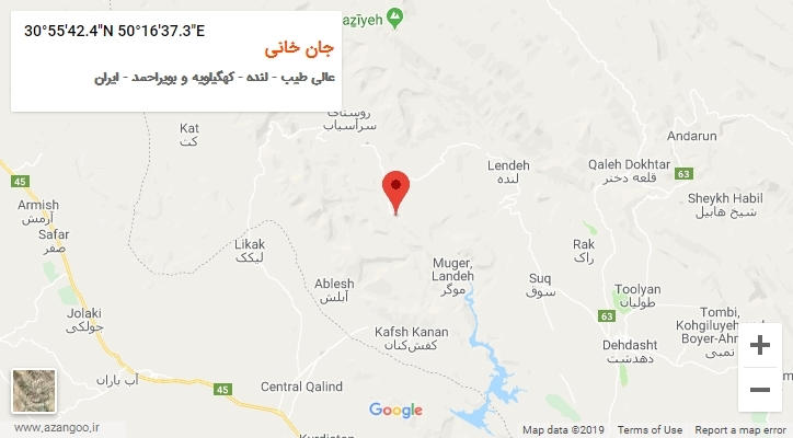 روستای جان خانی بر روی نقشه