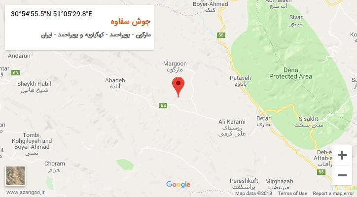 روستای جوش سقاوه بر روی نقشه