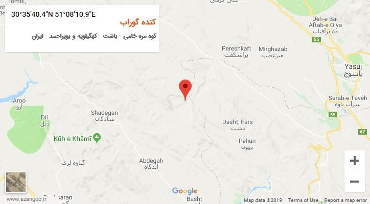 روستای کنده گوراب بر روی نقشه