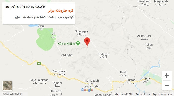 روستای کره جارودنه برابر بر روی نقشه