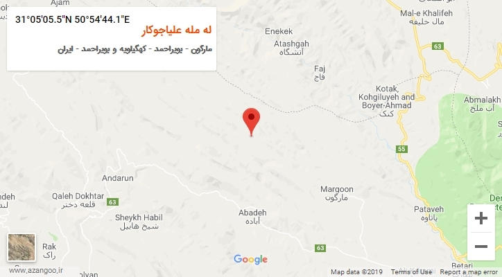 روستای له مله علیاجوکار بر روی نقشه