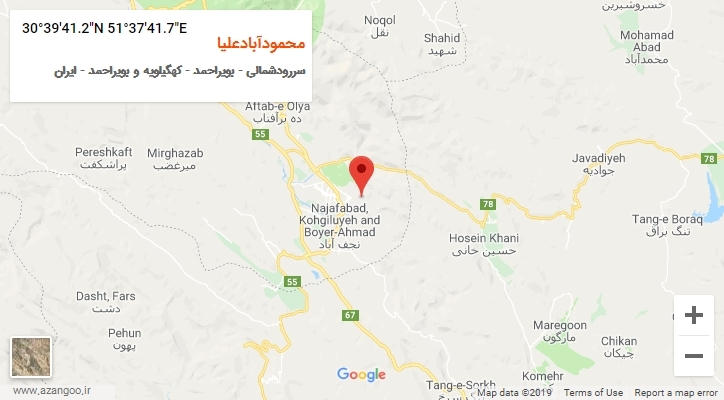 روستای محمودآبادعلیا بر روی نقشه