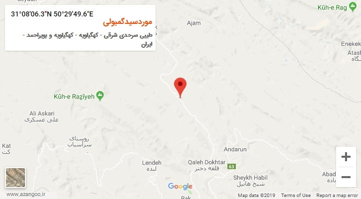 روستای موردسیدگمبولی بر روی نقشه