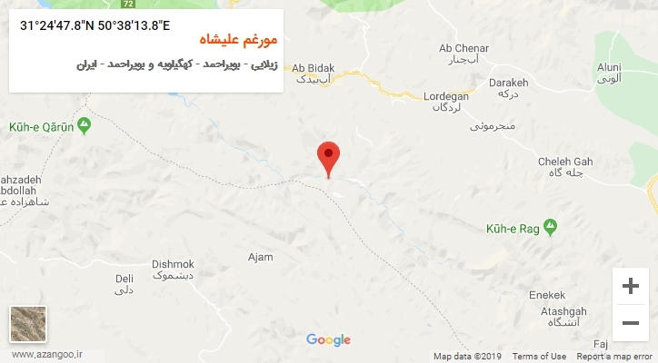 روستای مورغم علیشاه بر روی نقشه