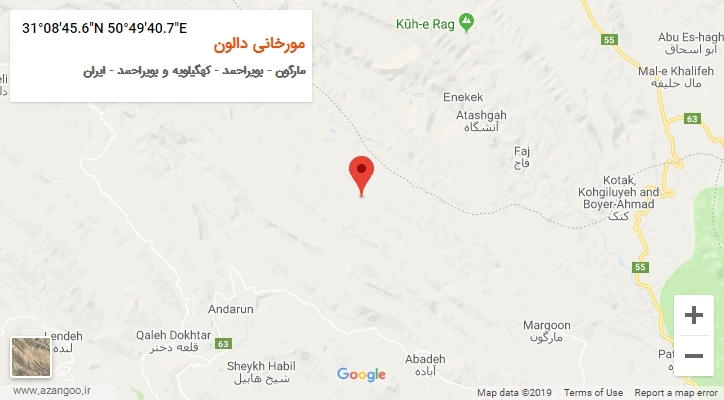 روستای مورخانی دالون بر روی نقشه