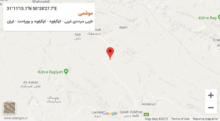روستای موشمی بر روی نقشه