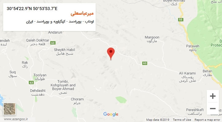 روستای میرعباسعلی بر روی نقشه