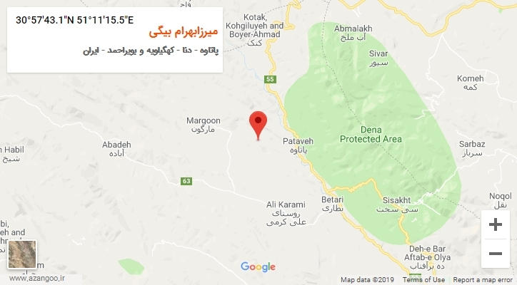 روستای میرزابهرام بیگی بر روی نقشه