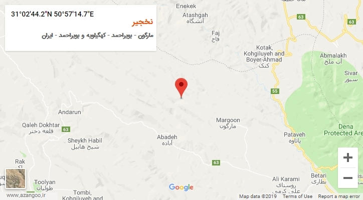 روستای نخجیر بر روی نقشه