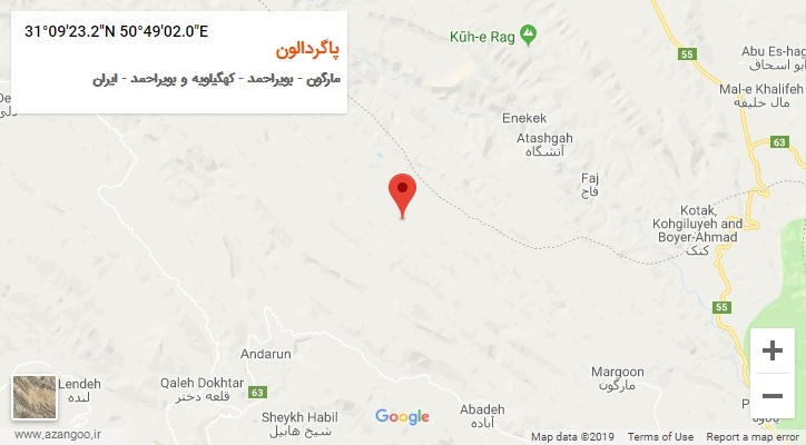 روستای پاگردالون بر روی نقشه