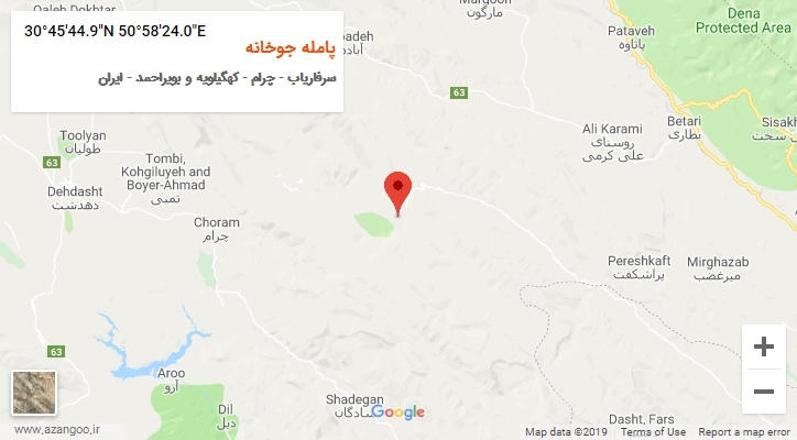 روستای پامله جوخانه بر روی نقشه
