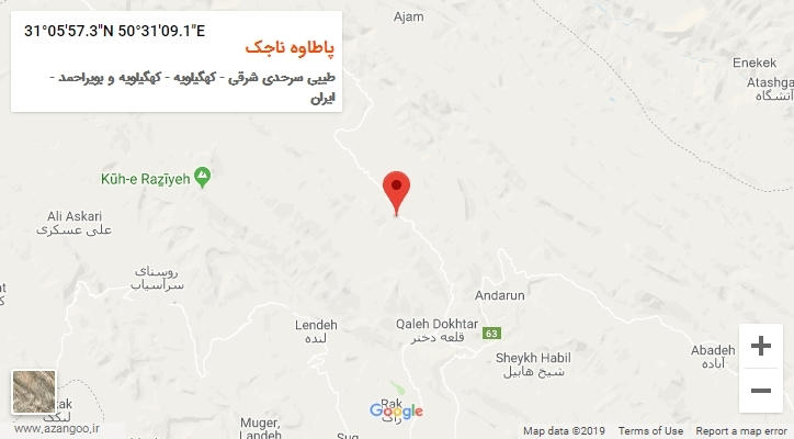 روستای پاطاوه ناجک بر روی نقشه