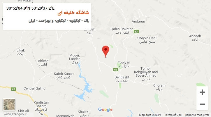روستای شاشگه خلیفه ای بر روی نقشه